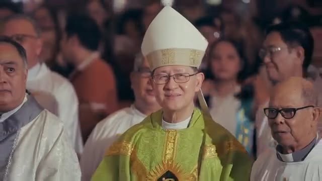 Cardinal Luis Antonio Tagle at Our Lady of Lourdes Parish in Tacloban City
