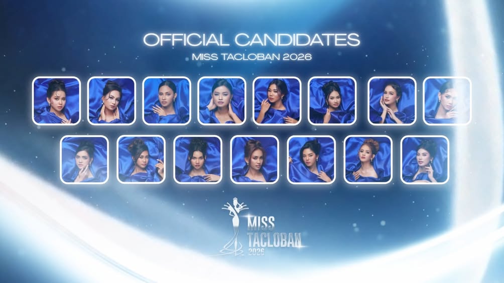 Miss Tacloban 2026 official candidates in the pre-pageant opening billboard
