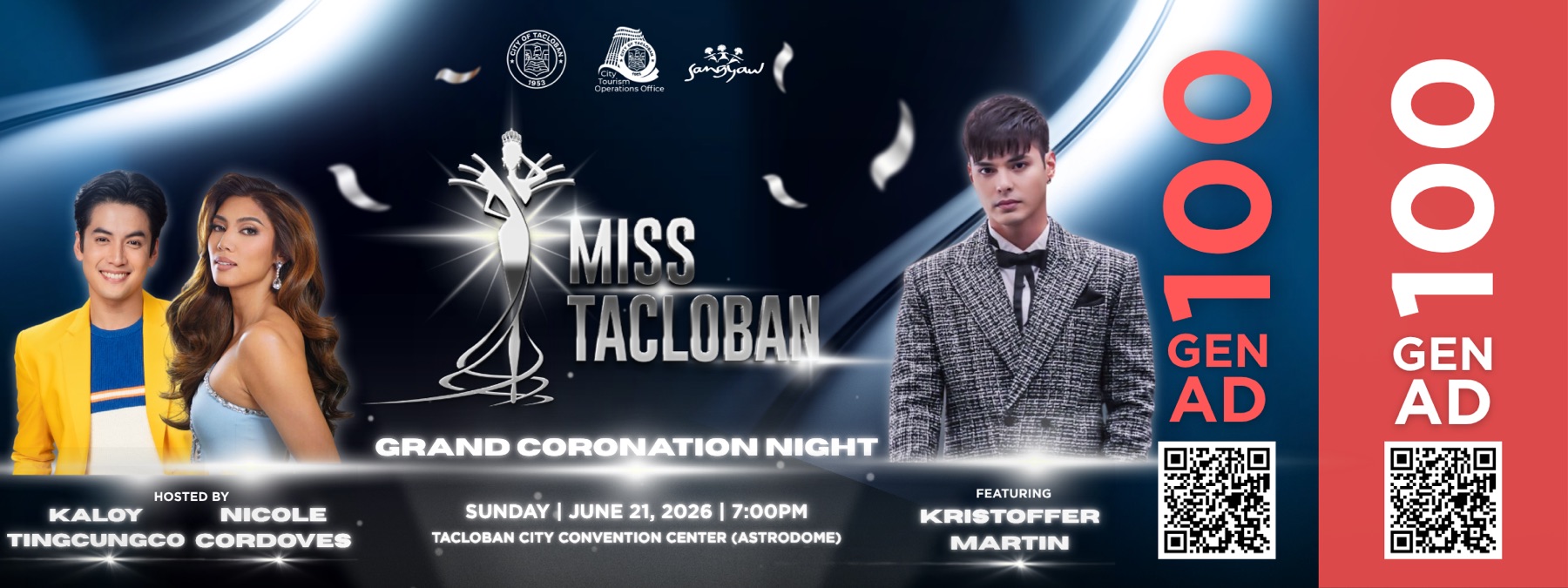 Miss Tacloban grand coronation ticket design
