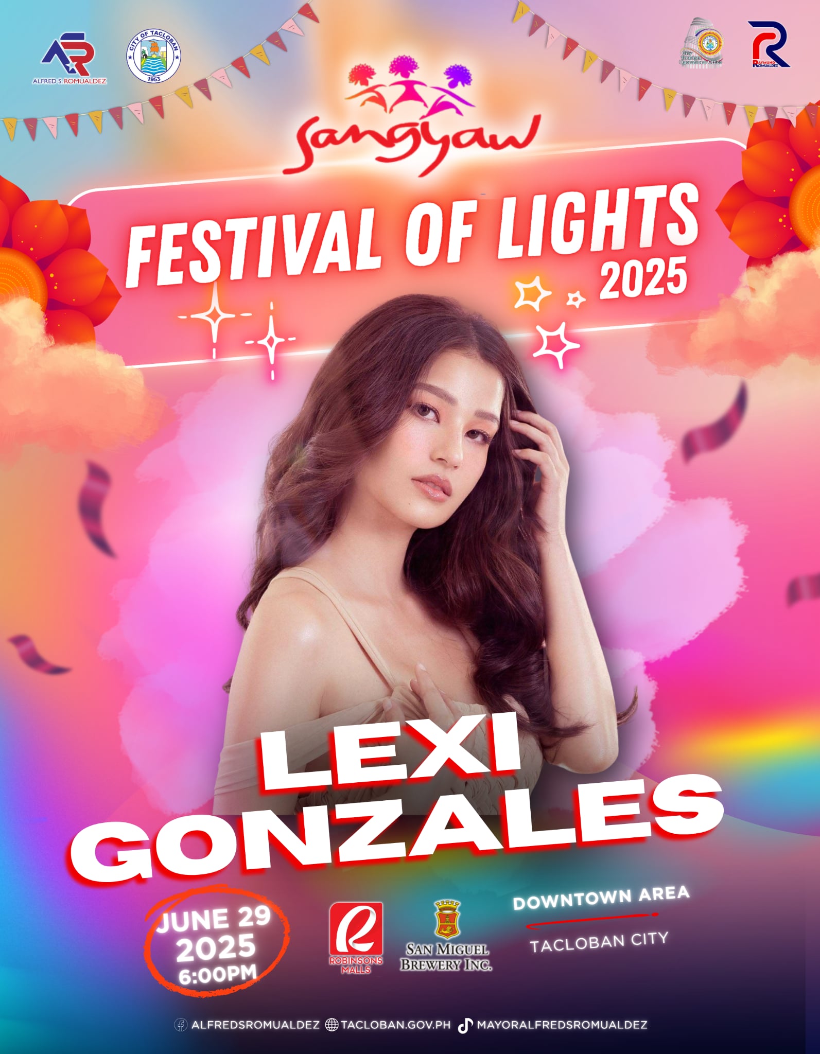 Sangyaw Festival of Lights 2025 poster featuring Lexi Gonzales